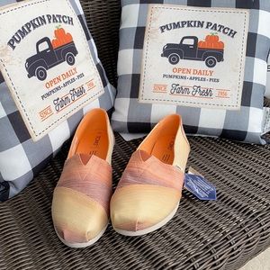 Brown Multi Digital Ombré Woven Toms